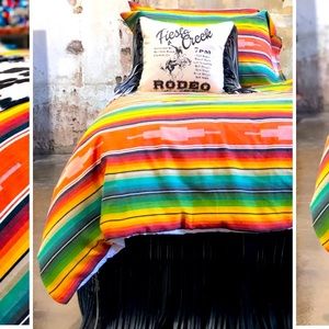 Red Dirt Revivals queen comforter and sham set.